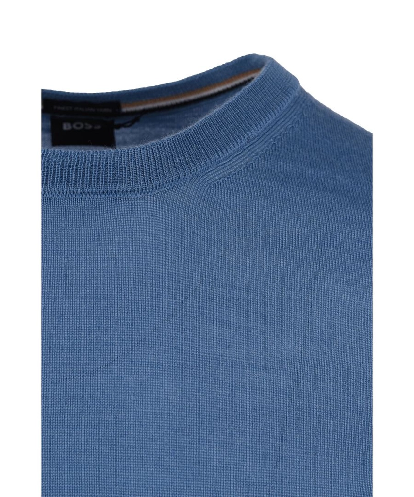 Hugo Boss Mens Leno-p Crew Neck Knitwear Light Pastel Blue - Size 2XL